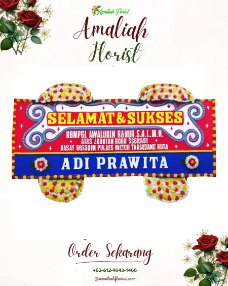 Papan Bunga Ucapan Selamat Lebo